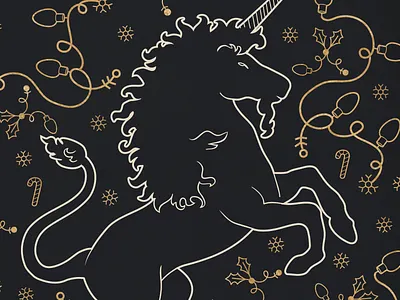 Christmas card card christmas gold light unicorn