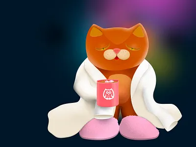 Sleepy kitty cat cocoa coffee evening kitten marshmallow sleep warm