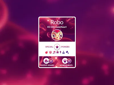 player card for robot game fontawesome game gradient robot ui