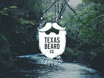 Texas Beard Company beard branding hand drawn identity logo