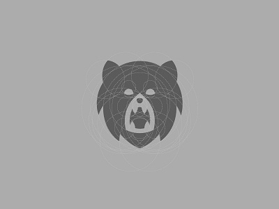 Grizzly animal bear grid grizzly icon iconography identity logo mark symbol