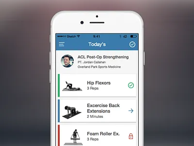 IHH Main Screen app cards exercise fitness ios iphone app list mobile mobile app ui design