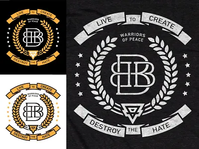 Live To Create apparel bound by blood brand clothing crest lifestyle monogram t shirt