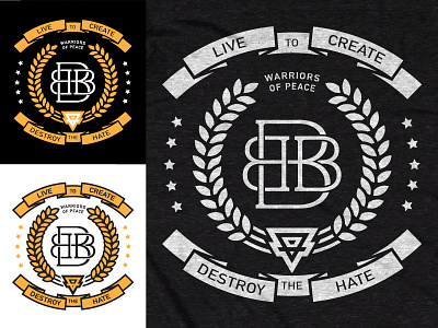 Live To Create apparel bound by blood brand clothing crest lifestyle monogram t shirt