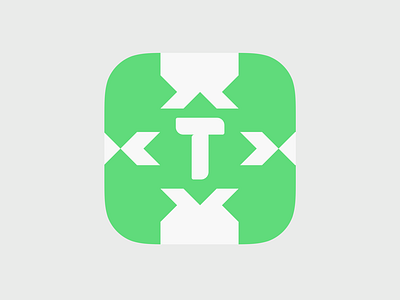 T Icon clean flat icon ios iphone minimal