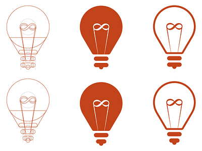Bulb Logo Mark Options bulb choices creative golden infinity logo mark options ratio