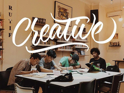 Creative Team! brush lettering brushpen dexsarharry font fonts hand lettering identity lettering logo majestype typography wordmark