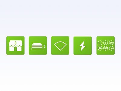 Feature Icons icons lightning bolt shop wifi