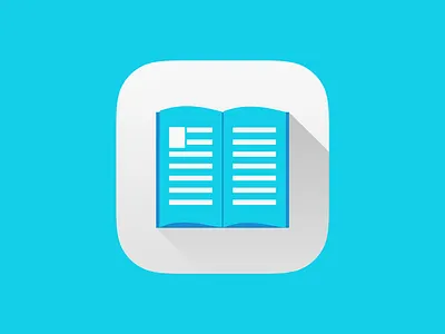 Book Icon clean flat icon ios iphone minimal