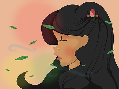 Layla, Goddess of Earth atlanta goddess hair illustration illustrator lips nature woman