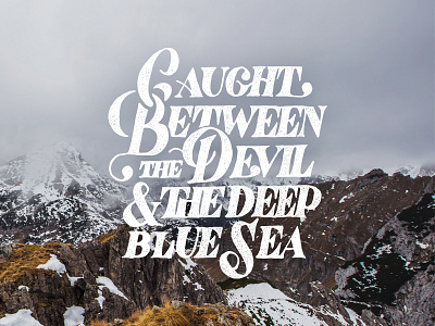 Devil & the Sea art design drawing lettering serif type typography work