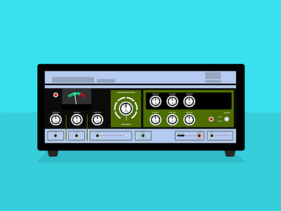 Re 201 Space Echo delay dribbblenyc echo flat illustration interface music gear studio gear ux vintage