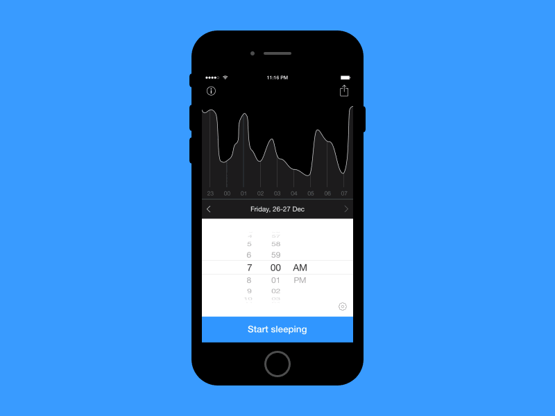 Framer project: Sleep Cycle alarm animation cycle framer gif ios iphone sleep transition