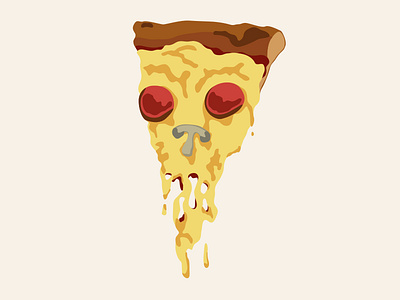 Pizza Face cheese face pepperoni pizza slice