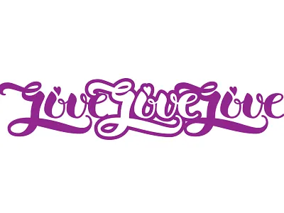 Live Give Love ambigram ink lettering love script