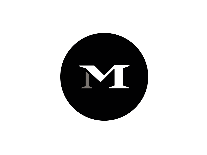 M branding lettering m personal typo