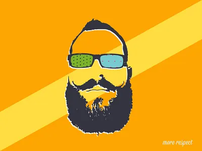 No Shave Soldier beard long shave vector
