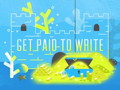 Get paid o write gold illustration texture treasure typography water