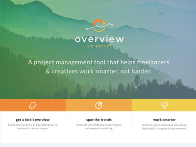 Overview Landing design landing page