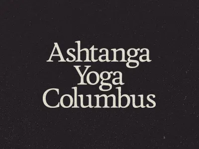 Ashtanga Yoga Columbus lockup columbus graphic design lockup logo mark type yoga