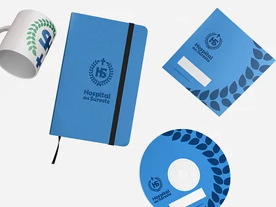 Hospital Del Sureste Brand branding bussiness card hospital logo logotype mexico monterrey pantone stationery