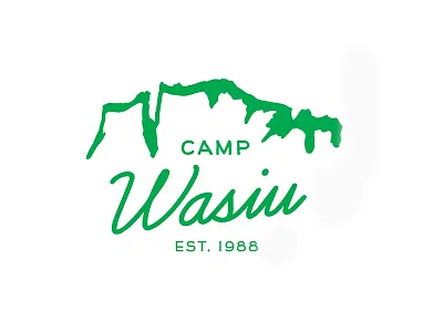 Camp Wasiu V2 camp camp identity logo nature outdoor summer camp
