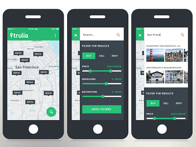 Trulia Mobile Search filters flat mobile search trulia