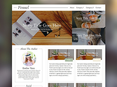 Fennel box grid layout theme wordpress