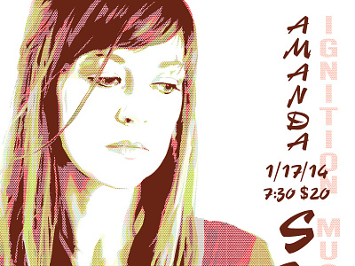 Amanda Shires gig poster illustration vector illustration