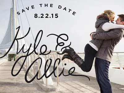 Save the Date ampersand line print save the date typography