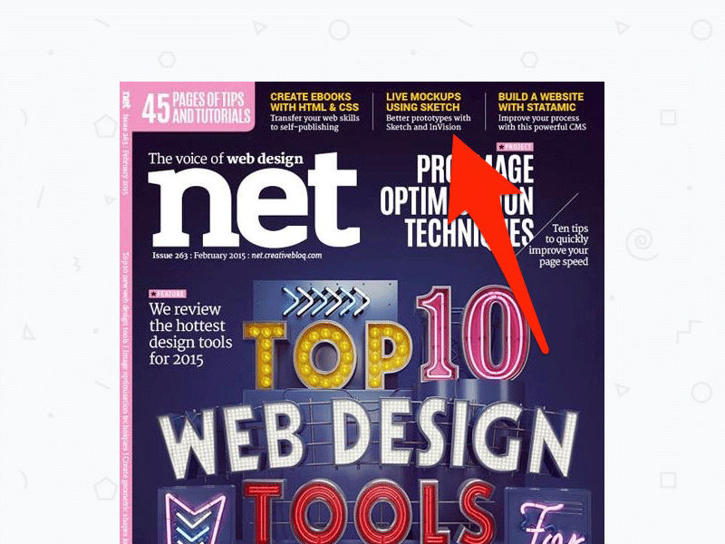 The Cover invision magazine cover netmag sketch