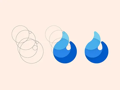 Simple Water blob blu detail drop flat icon illustration inspired rebound water