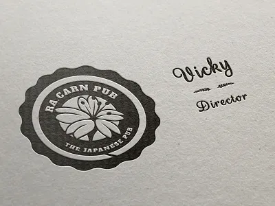 Stamp - Sakura Flower company stamp japanese logo sakura