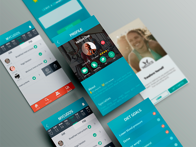 Health APP wip app design health interface mobile professional sport trainer ui ux wellness wireframe