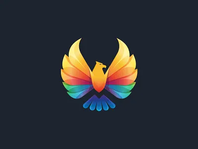 Eagle - Brand Mark advertising agency vietnam animal bird branding agency vietnam bratus colorful eagle logo design logo designer vietnam motion trade negative space vietnam
