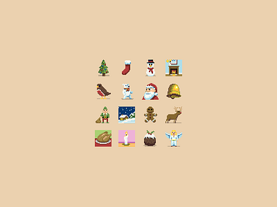 Christmas Pixels angel candle christmas pixel art pixels santa snowman xmas