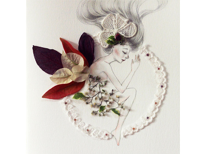 Wake Me Up When December Ends art craft drawing fashion floral flower girl illustration indonesia nature pencil