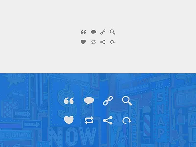 Caesar - UI Icons caesar chat heart icon link load overlay quote reblog search share theme