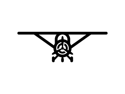 Prop Plane airplane design icon logo plane propeller
