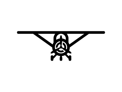 Prop Plane airplane design icon logo plane propeller