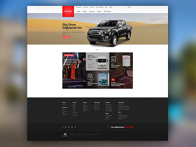 Isuzu Turkey Website bus car design dmax isuzu pickup site truck ui ux vehicle website