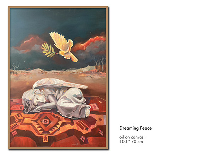 Dreaming Peace canvas drawing gallery oil oil on canvas oil painting oilpainting painting