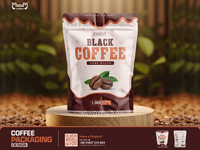 Coffee Pouch Packaging Design branding coffee packaging packaging packaging design packet design pouch design print design product branding product design simple branding