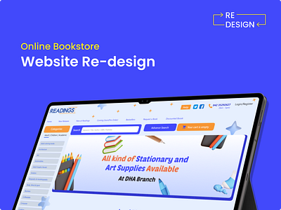 Readings website re-design designinspiration designoverhaul designsystem redesignconcept userinterface webdesign websiteredesign