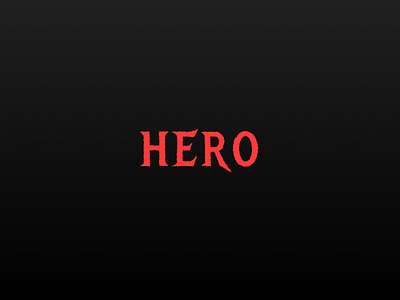 Hero branding design logo typography