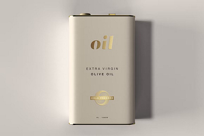 Oil Tin Can Package Mockup can mockup foil mockup gold mockup oil mockup oil tin can package mockup package mockup tin mockup