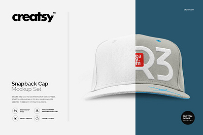 Snapback Cap Mockup Set cap mockup set creatsy custom customizable design keep exploring mock mock up mockup mockup set mockups personalized print printable printed printing snapback cap mockup set sublimation template up