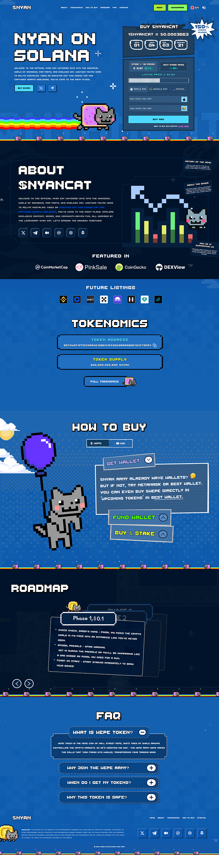 MEME COIN / SOLANA / Presale Website by UIX SAIDUR SAJIB on Dribbble