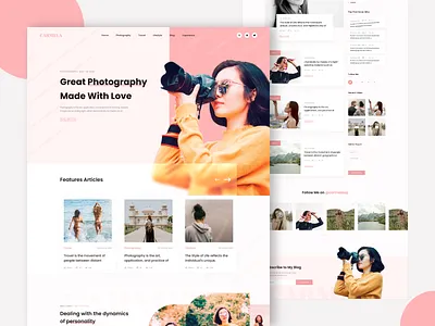 Personal Blog Landing Page article blog blog landing page blogger journal landing page magazine minimal minimalist news personal personal blog personal blog landing page photography photography blog portfolio post press ui
