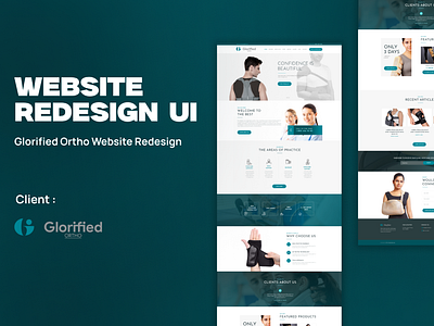 Glorified Ortho – Landing Page Redesign adobe branding figma illustration landingpage minimal simple ui uiux ux uxresearch webdesign